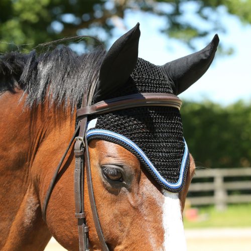 k m elite fly mask black