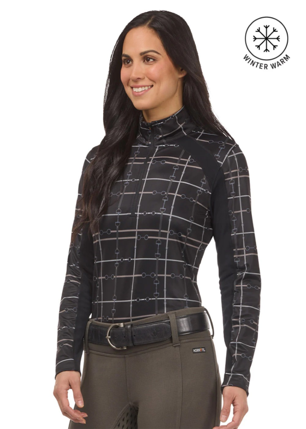 Black plaid top