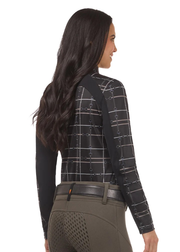 Black plaid top