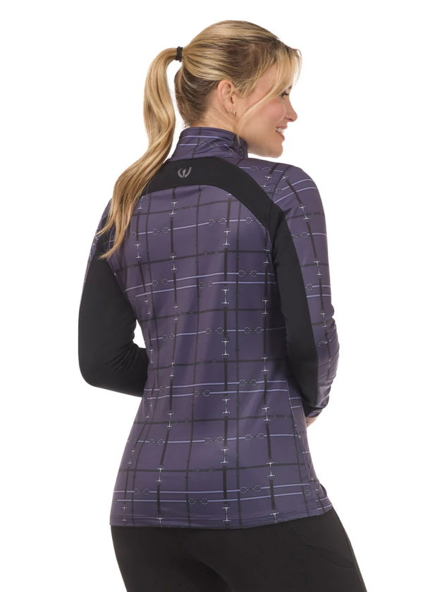 Kerrits purple plaid top
