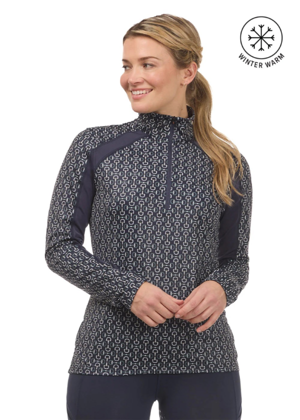 Blue bits fleece top